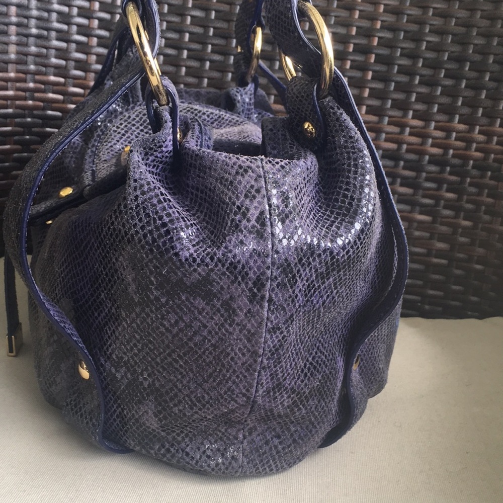 Michael Kors Purple Snakeskin Python Leather Tote - image 6